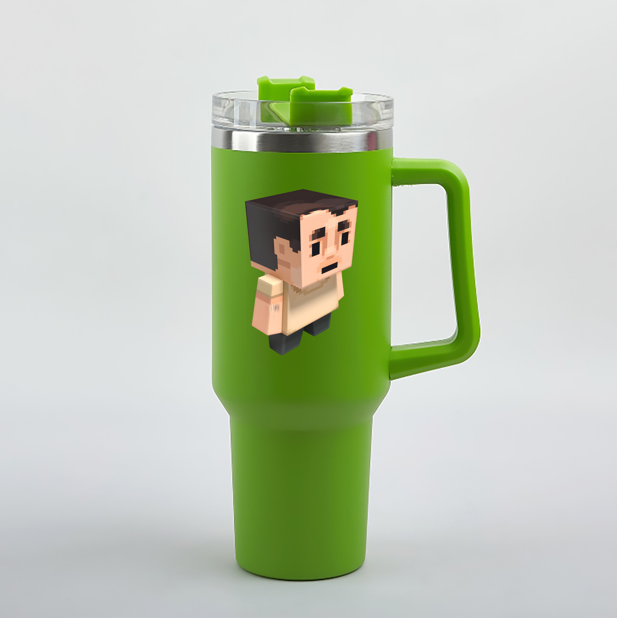 （画像用） マインクラフト ブロックの世界 Minecraft MC Block world 1200mL車用タンブラー（カラープリント）